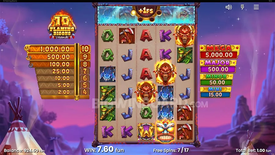10 Flaming Bisons slot