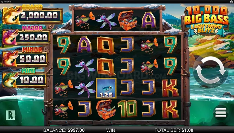 10,000 Big Bass Lightning Spins slot