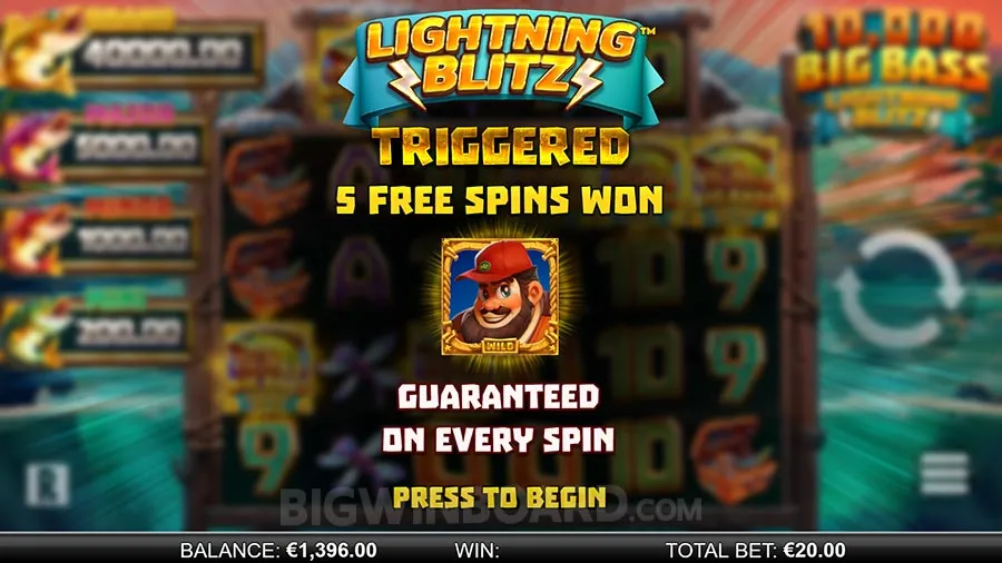 10,000 Big Bass Lightning Spins slot