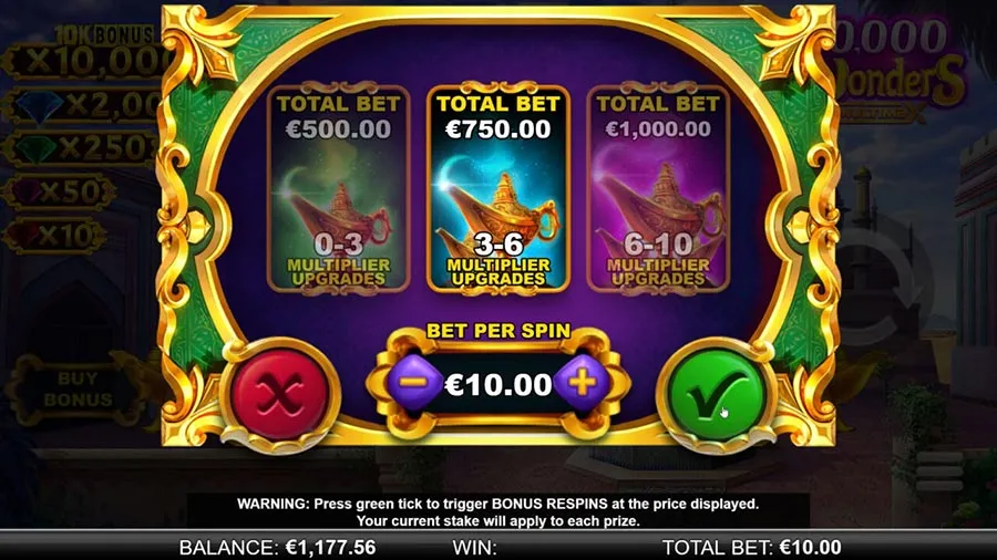 10,000 Wonders MultiMax slot