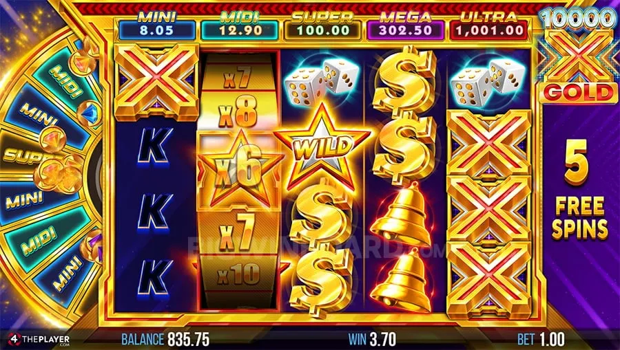 10,000x Gold slot