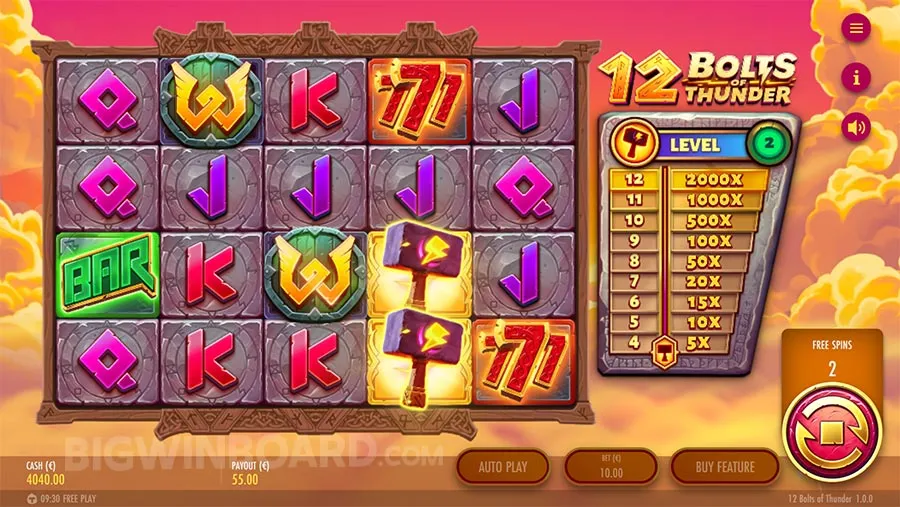 12 Bolts of Thunder slot