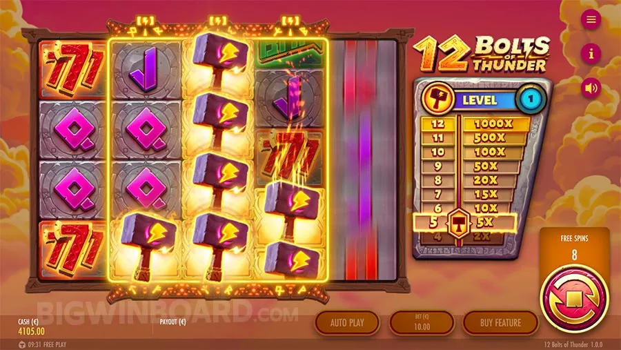12 Bolts of Thunder slot