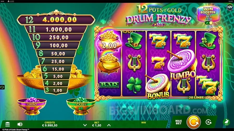12 Pots of Gold Drum Frenzy slot