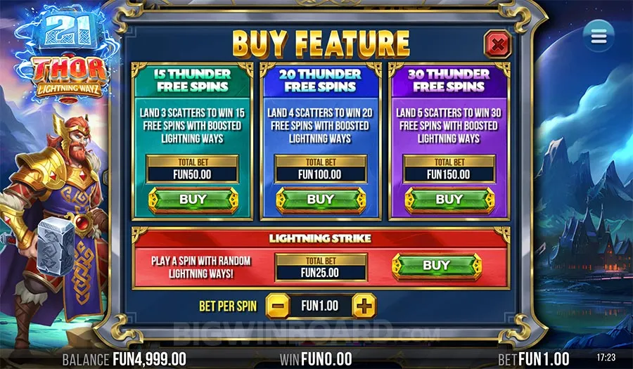 21 Thor Lightning Ways slot