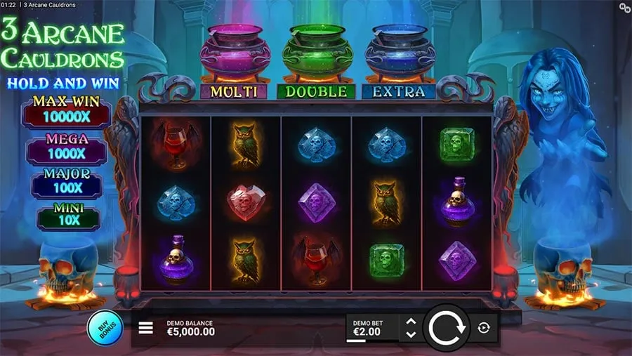 3 Arcane Cauldrons slot