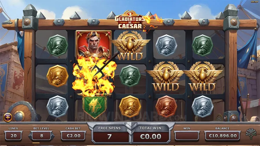 3 Gladiators vs Caesar slot