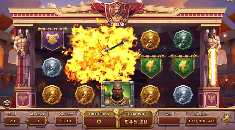 3 Gladiators vs Caesar slot