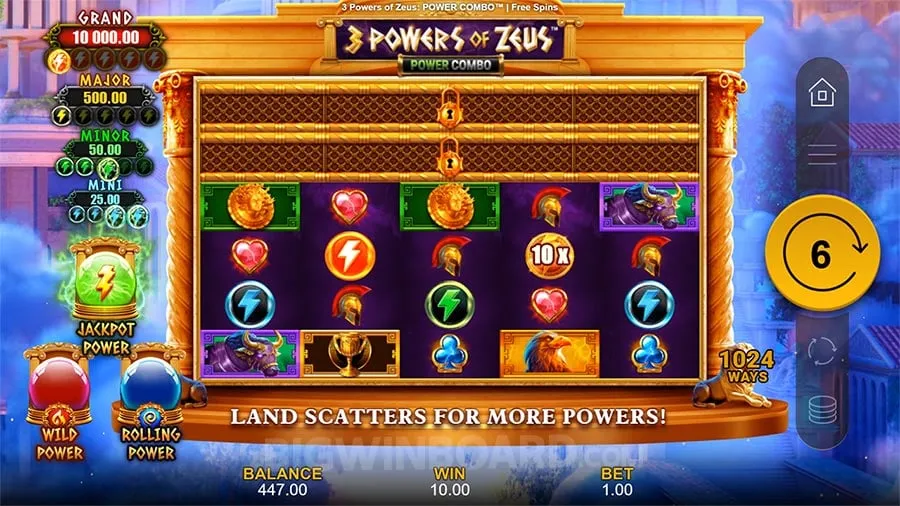 3 Powers of Zeus POWER COMBO slot