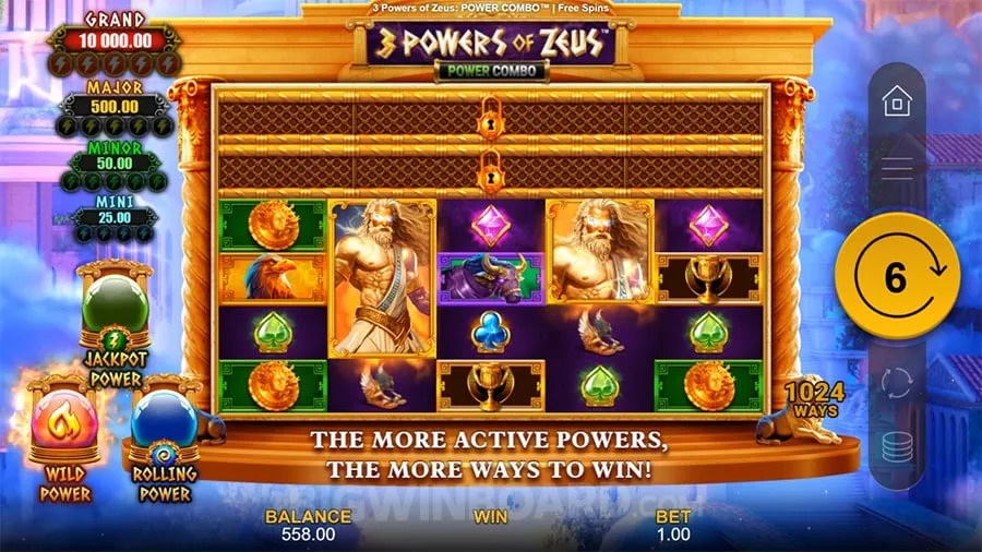 3 Powers of Zeus POWER COMBO slot