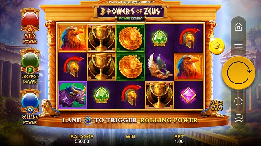 3 Powers of Zeus POWER COMBO slot