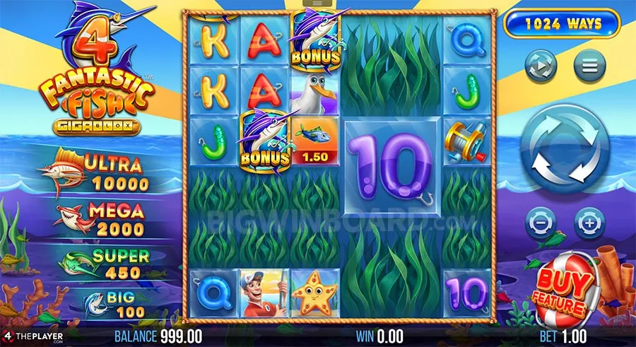 4 Fantastic Fish Gigablox slot