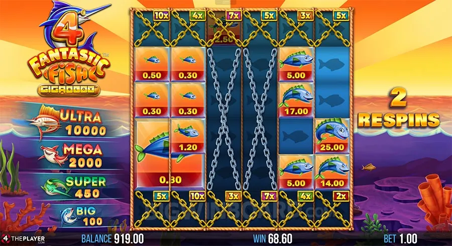 4 Fantastic Fish Gigablox slot