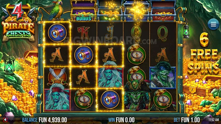 4 Pirate Chests slot