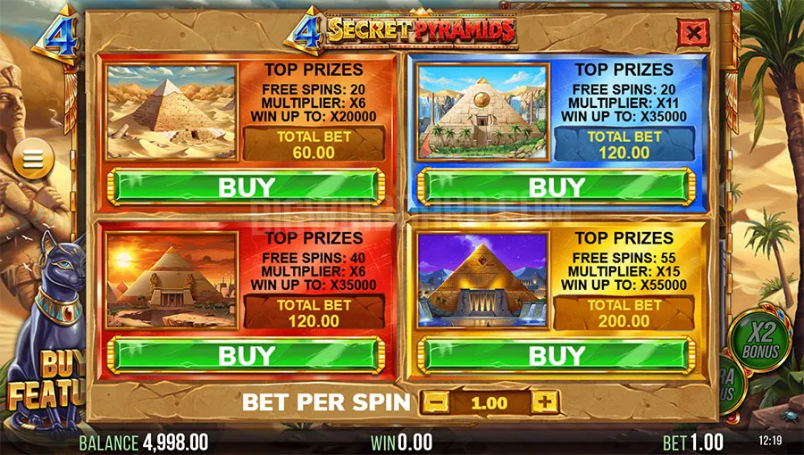 4 Secret Pyramids slot