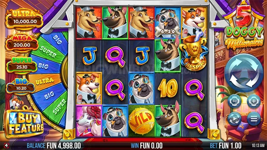 5 Doggy Millionaires Dream Drop slot