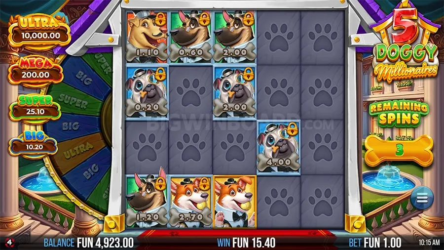 5 Doggy Millionaires Dream Drop slot
