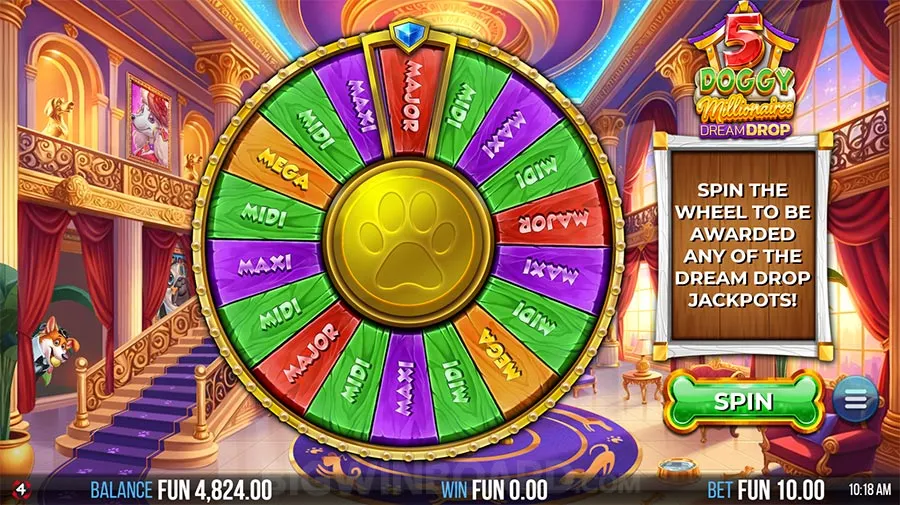 5 Doggy Millionaires Dream Drop slot