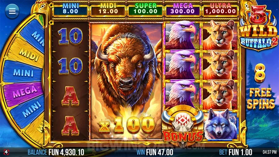 5 Wild Buffalo 2 slot
