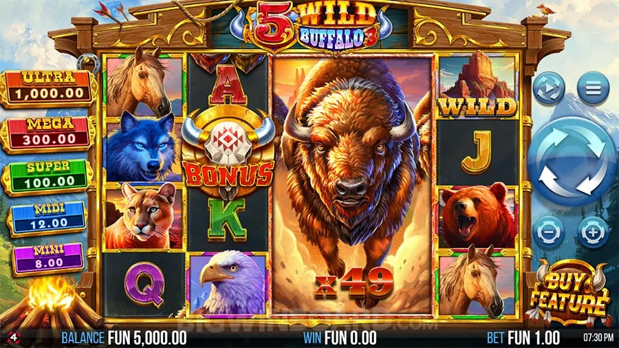 5 Wild Buffalo 3 slot