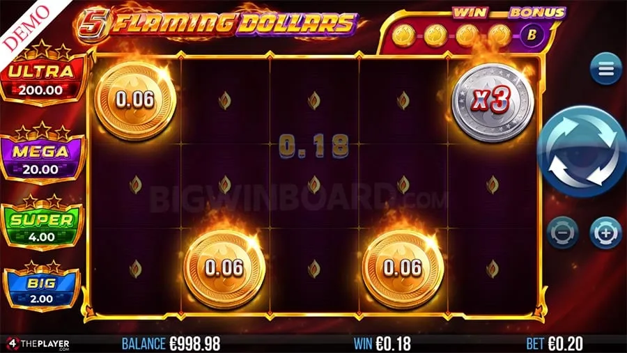 5 Flaming Dollars slot