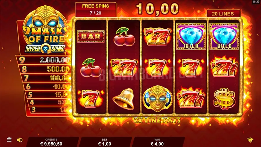 9 Masks of Fire HyperSpins slot