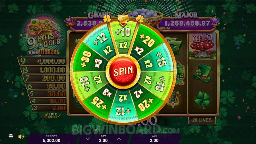 9 Pots of Gold King Millions slot