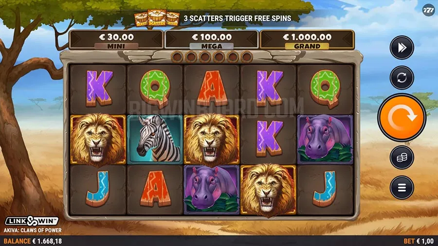 Akiva: Claws of Power slot