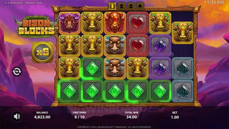 Bison Blocks slot