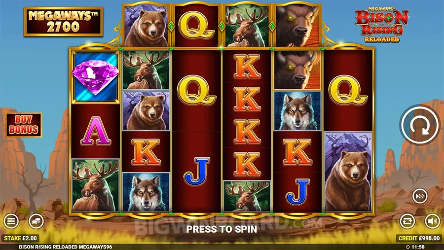 Bison Rising Rising Reloaded Megaways slot