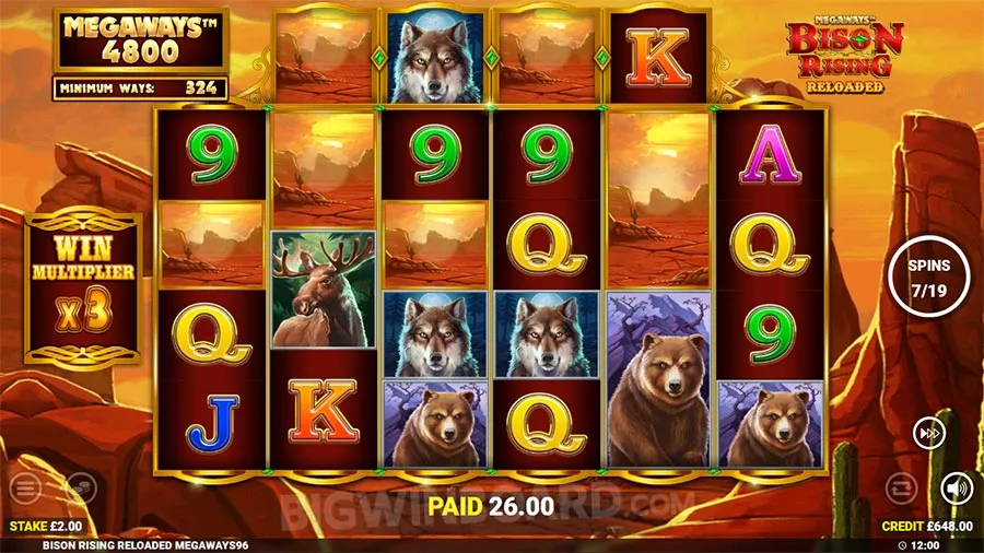 Bison Rising Rising Reloaded Megaways slot