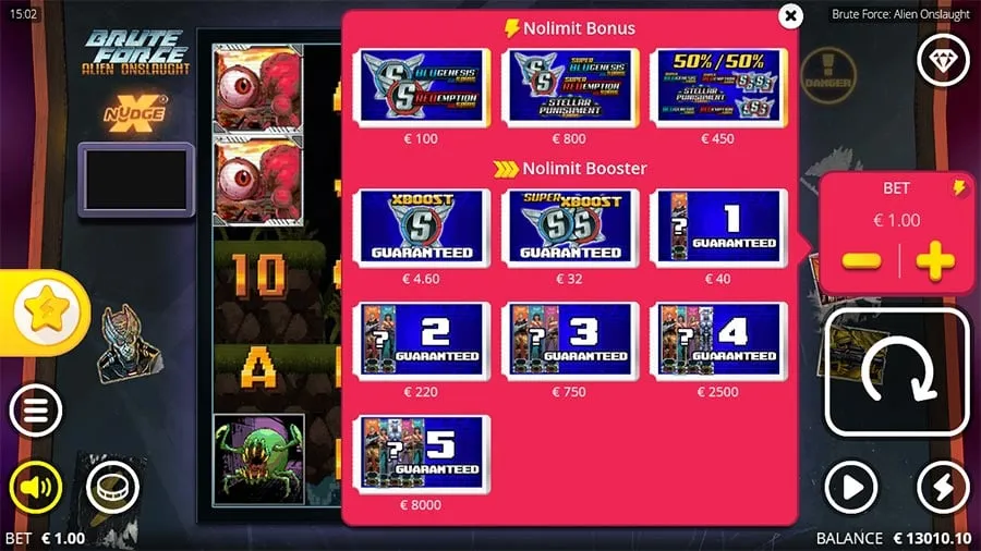 Brute Force Alien Onslaught slot