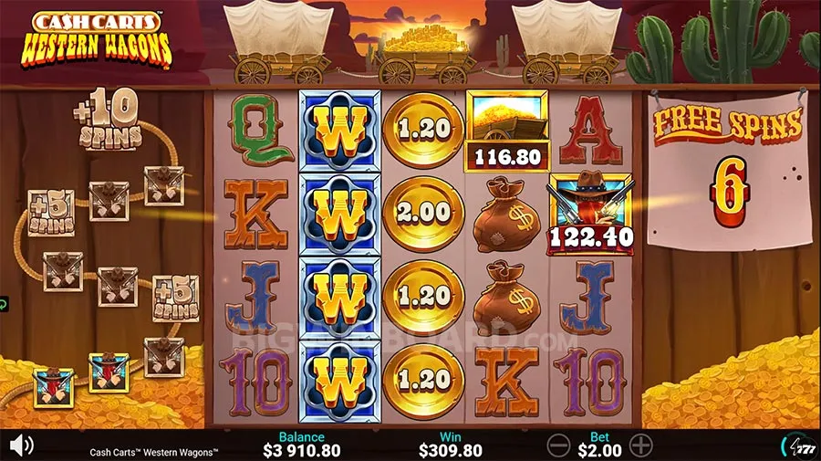 Cash Carts Western Wagons slot