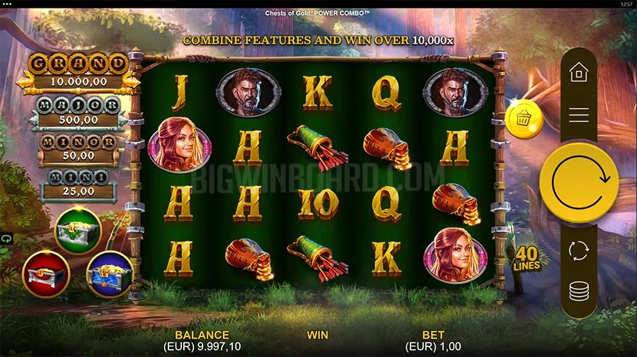 Chests of Gold Power Combo slot