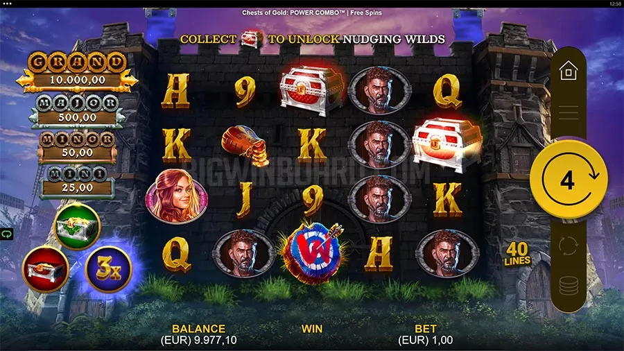 Chests of Gold Power Combo slot