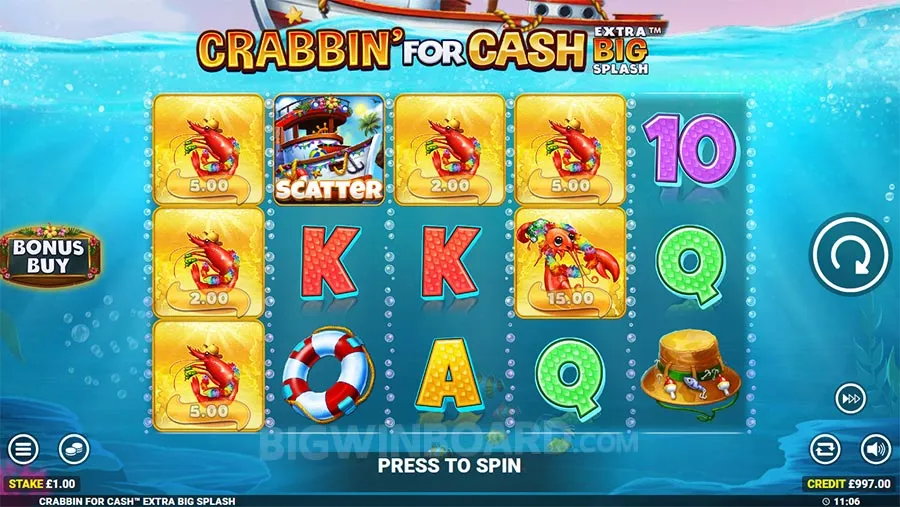 Crabbin For Cash Extra Big Catch slot