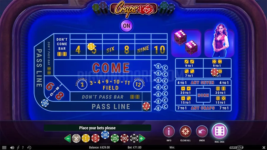 Craps slot