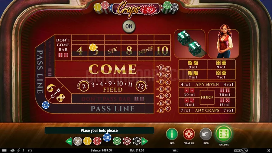 Craps slot