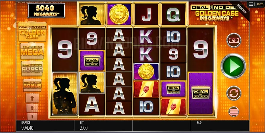 Deal or No Deal Golden Case Megaways slot