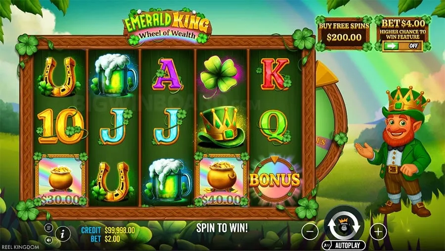 Emerald King Wheel of Wealth slot