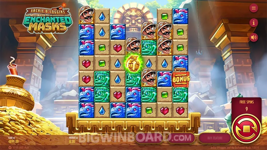 Archie O'Loggins and the Enchanted Masks slot
