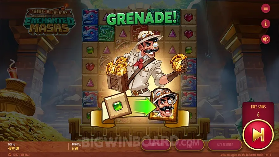 Archie O'Loggins and the Enchanted Masks slot