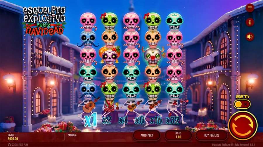 Esqueleto Explosivo Feliz Navidead slot