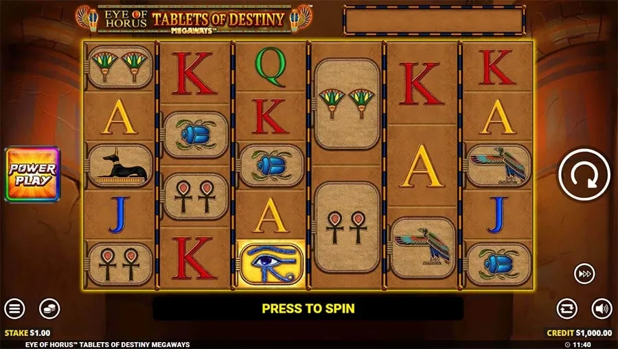 Eye of Horus Tablets of Destiny Megaways slot