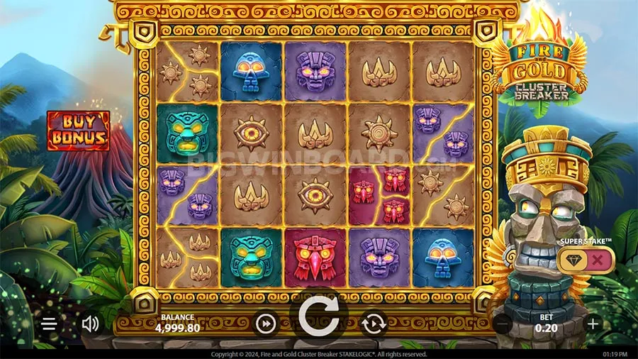 Fire and Gold Cluster Breaker slot