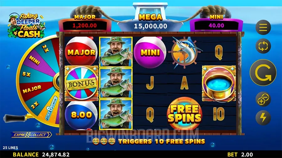 Fishing Deeper Floats of Cash slot