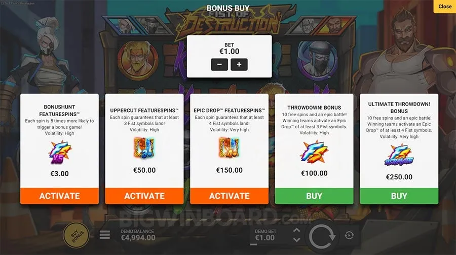 Fist of Destruction slot