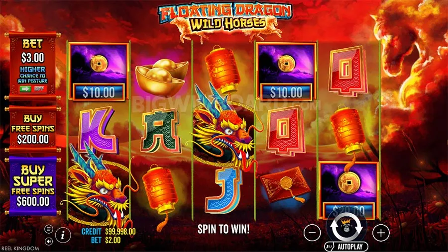 Floating Dragon Wild Horses slot