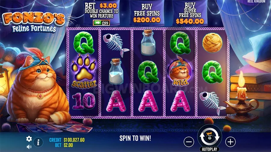 Fonzo's Feline Fortunes slot