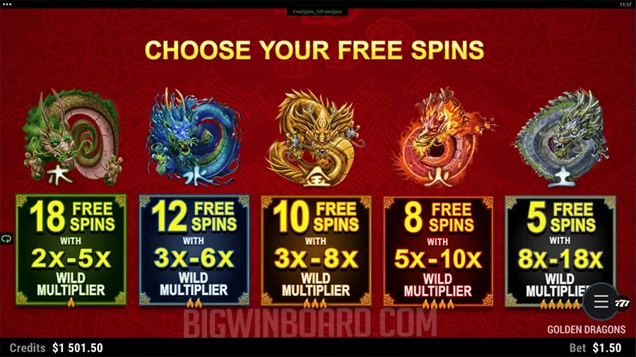 Golden Dragons slot
